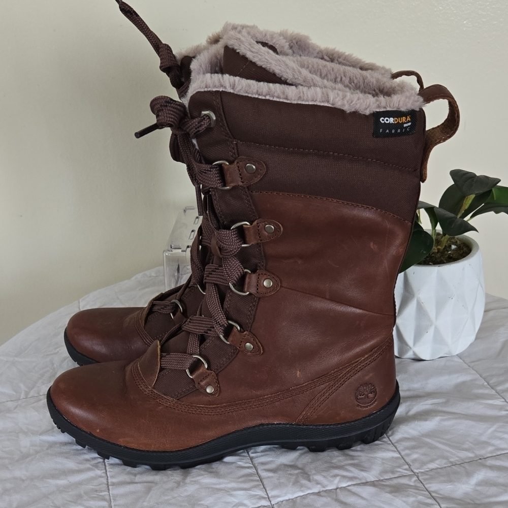 Timberland Mount Hope Brown Lace-Up Insulated Mid Winter Boots Size 10 - Picture 6 of 6